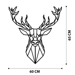 Wallity Deer Metal Decor 2 Negro